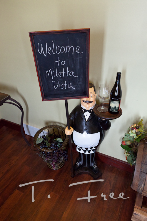 Welcome sign at Miletta Vista Winery in St. Paul, Nebraska.